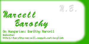 marcell barothy business card