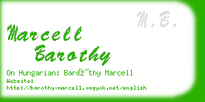 marcell barothy business card